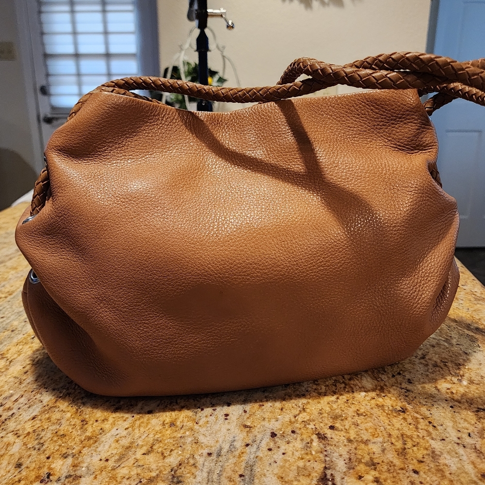 Desmo Italian made in Italy brown leather shoulder bag medium size 😍 - Picture 3 of 12